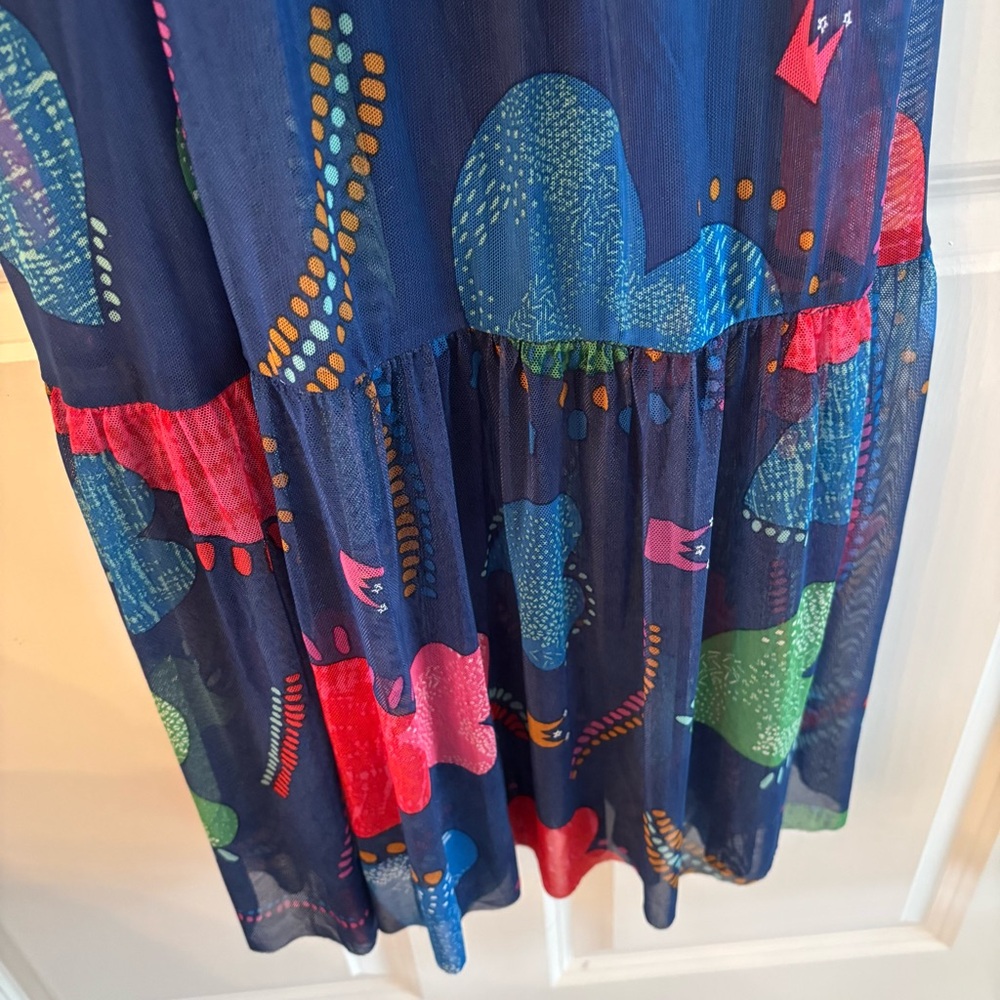 Antthony Mesh Multicolor Long Sleeve Dress in Hearts and Crown Print - Picture 10 of 15